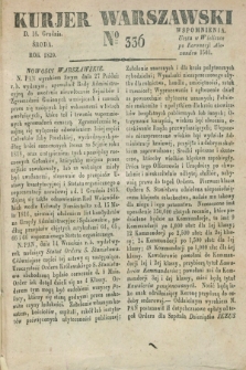 Kurjer Warszawski. 1829, № 336 (16 grudnia)