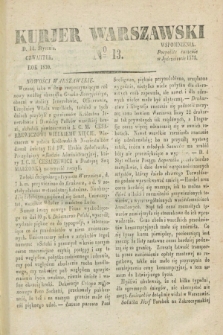 Kurjer Warszawski. 1830, № 13 (14 stycznia)