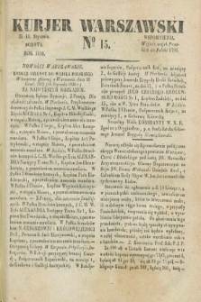Kurjer Warszawski. 1830, № 15 (16 stycznia)