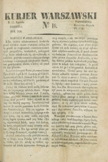 Kurjer Warszawski. 1830, № 16 (17 stycznia)