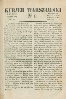 Kurjer Warszawski. 1830, № 17 (18 stycznia)