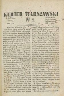 Kurjer Warszawski. 1830, № 22 (23 stycznia)