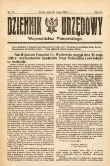 Dziennik Urzędowy Województwa Pomorskiego. 1926, nr 14