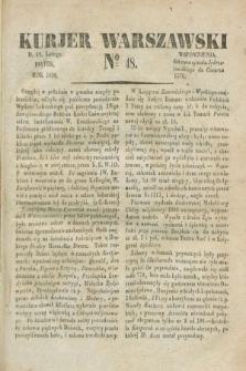 Kurjer Warszawski. 1830, № 48 (19 lutego)
