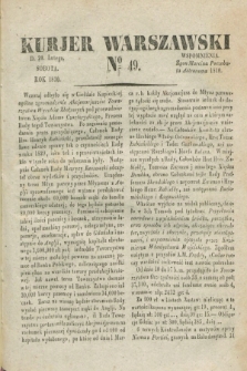 Kurjer Warszawski. 1830, № 49 (20 lutego)