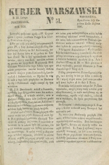 Kurjer Warszawski. 1830, № 51 (22 lutego)