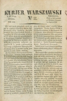 Kurjer Warszawski. 1830, № 52 (23 lutego)