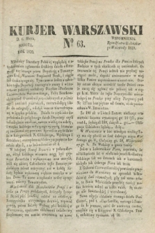 Kurjer Warszawski. 1830, № 63 (6 marca)