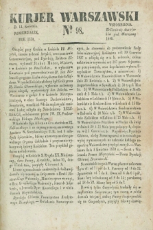 Kurjer Warszawski. 1830, № 98 (12 kwietnia)