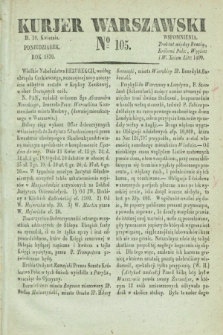 Kurjer Warszawski. 1830, № 105 (19 kwietnia)