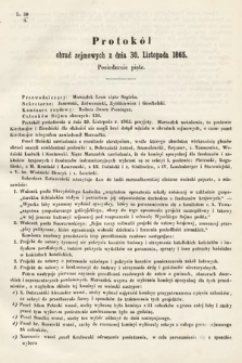 [Kadencja I, sesja III, pos. 5] Protokoły z 3. Sesyi I. Peryodu Sejmu Krajowego Królestwa Galicyi i Lodomeryi wraz z Wielkiem Księstwem Krakowskiem z roku 1865/6. Protokół 5