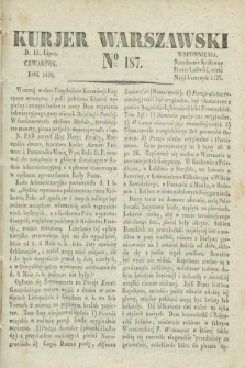 Kurjer Warszawski. 1830, № 187 (15 lipca)