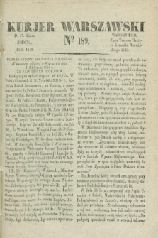 Kurjer Warszawski. 1830, № 189 (17 lipca)