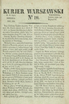 Kurjer Warszawski. 1830, № 190 (18 lipca)