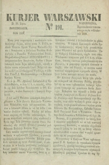 Kurjer Warszawski. 1830, № 191 (19 lipca)