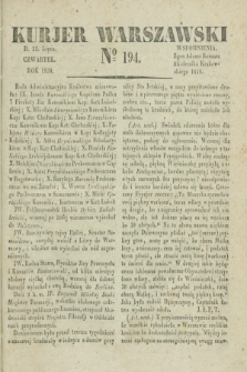 Kurjer Warszawski. 1830, № 194 (22 lipca)