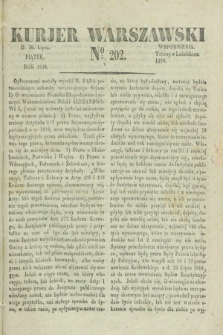 Kurjer Warszawski. 1830, № 202 (30 lipca)
