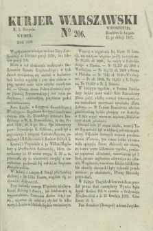 Kurjer Warszawski. 1830, № 206 (3 sierpnia)