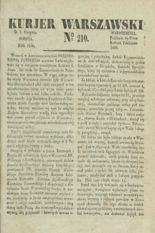 Kurjer Warszawski. 1830, № 210 (7 sierpnia)