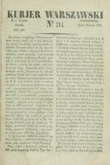 Kurjer Warszawski. 1830, № 214 (11 sierpnia)