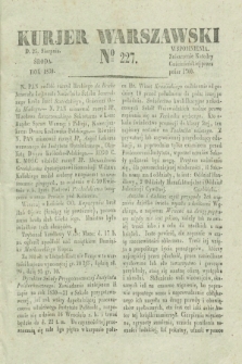 Kurjer Warszawski. 1830, № 227 (25 sierpnia)