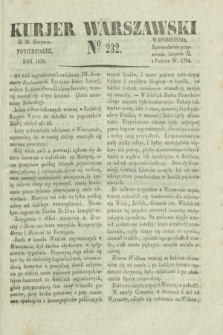 Kurjer Warszawski. 1830, № 232 (30 sierpnia)