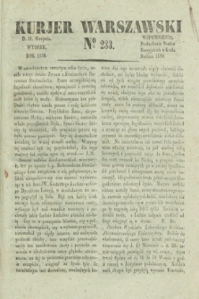 Kurjer Warszawski. 1830, № 233 (31 sierpnia)