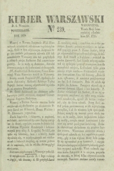 Kurjer Warszawski. 1830, № 239 (6 września)