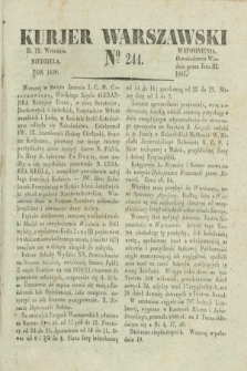 Kurjer Warszawski. 1830, № 244 (12 września)