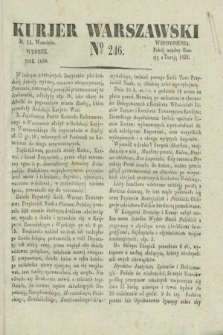 Kurjer Warszawski. 1830, № 246 (14 września)