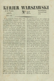 Kurjer Warszawski. 1830, № 257 (25 września)