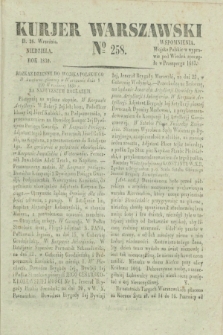 Kurjer Warszawski. 1830, № 258 (26 września)