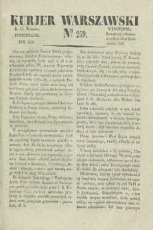 Kurjer Warszawski. 1830, № 259 (27 września)