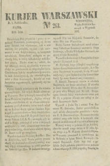 Kurjer Warszawski. 1830, № 263 (1 października)