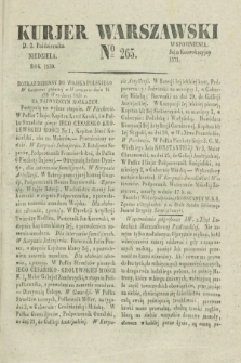 Kurjer Warszawski. 1830, № 265 (3 października)