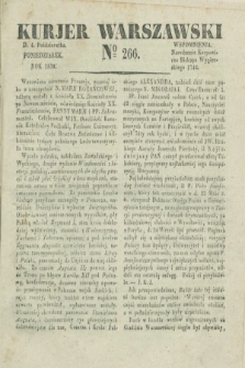 Kurjer Warszawski. 1830, № 266 (4 października)