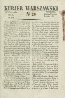 Kurjer Warszawski. 1830, № 270 (8 października)