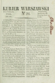 Kurjer Warszawski. 1830, № 281 (19 października)