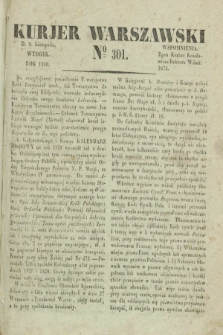 Kurjer Warszawski. 1830, № 301 (9 listopada)