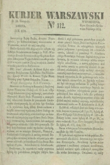 Kurjer Warszawski. 1830, № 312 (20 listopada)