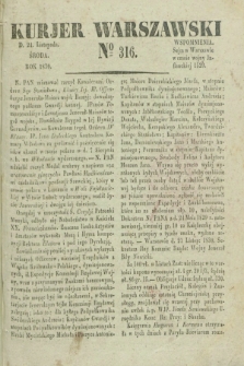 Kurjer Warszawski. 1830, № 316 (24 listopada)