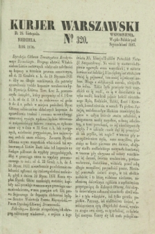 Kurjer Warszawski. 1830, № 320 (28 listopada)