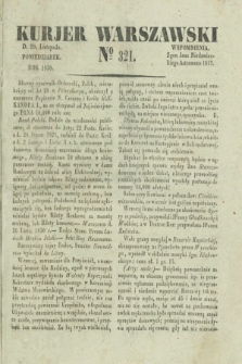 Kurjer Warszawski. 1830, № 321 (29 listopada)