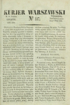 Kurjer Warszawski. 1830, № 337 (16 grudnia)