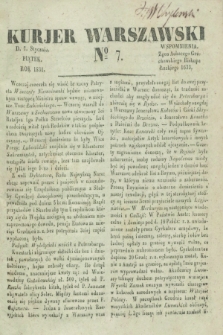 Kurjer Warszawski. 1831, № 7 (7 stycznia)