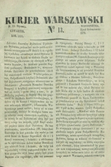 Kurjer Warszawski. 1831, № 13 (13 stycznia)