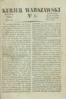 Kurjer Warszawski. 1831, № 35 (5 lutego)