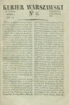 Kurjer Warszawski. 1831, № 43 (13 lutego)