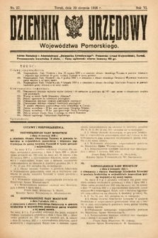Dziennik Urzędowy Województwa Pomorskiego. 1926, nr 27