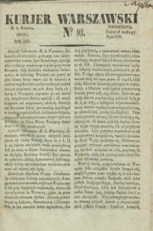 Kurjer Warszawski. 1831, № 93 (6 kwietnia)